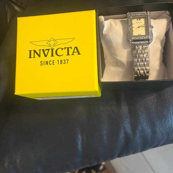 Invicta Silver Watch with Yellow Box